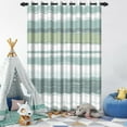thumbnail image 5 of Nanqianyi Blackout Curtains for Bedroom 42" x 84", Grey Green Stripe Room Darkening Window Curtains Thermal Insulated Grommet Drapes for Living Room 2 Panels, 5 of 8