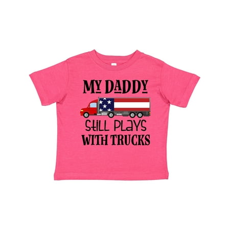 

Inktastic Daddy Plays with Trucks Gift Toddler Boy or Toddler Girl T-Shirt