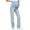 Light Blue, variant on Maternity Women's High Waist Straight Jeans, Elastic Belly Support, Stretch Denim With Pockets, Straight‑Leg Full‑Length Fit for Daily Pregnancy Outfit, Maternity Pants for Women Gray XL