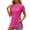 Hot Pink, variant on Fesfesfes T-Shirts for Womens Fashion Print Tops Short Sleeve Out Blouse Funny Round Neck T-Shirt Tops Womens Winter Tops L(US:8)