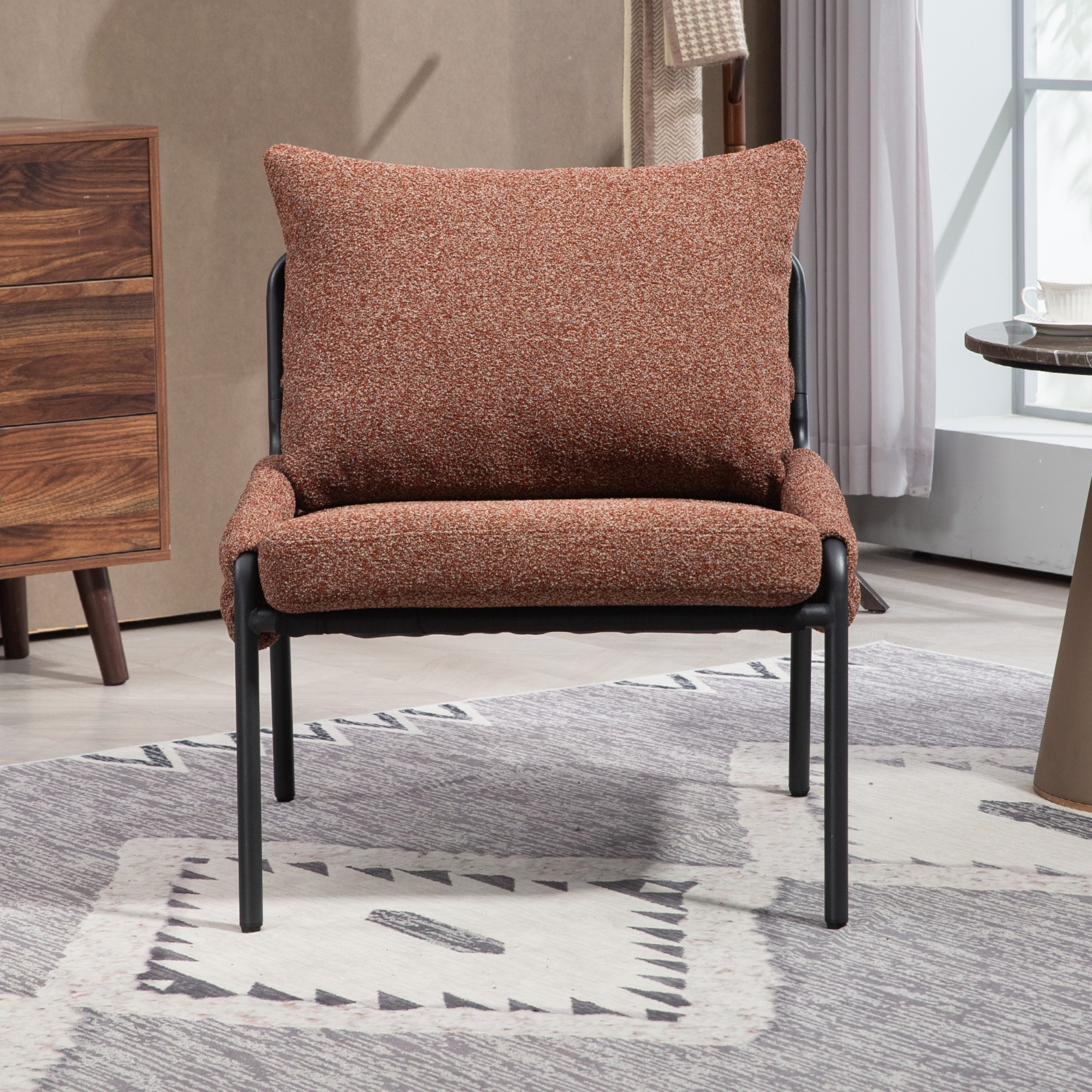 Modern Accent Chair,Comfortable Armchair Lounge Chair for Living Room,Bedroom,Brown