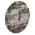 thumbnail image 2 of Round Clock, Household Wooden Clock Retro Style  For Office, 2 of 8