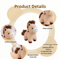 thumbnail image 3 of Horse Plush Stuffed Animal Soft & Cute Pony Plush Friends Sensory Comfort Toy - Baby Bath Decor -9.8'', 3 of 5
