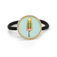 thumbnail image 1 of Attache-Cheveux en Métal Argent Glacé et Bande Élastique Jaune Vert Rouge Popsicles, 1 of 3