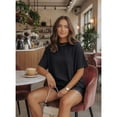 thumbnail image 4 of Whoinshop Women Two Piece Set with Vertical Stripes Loungewear Vacation Travel Airport Outfits Comfy Lounge Sets, 4 of 6