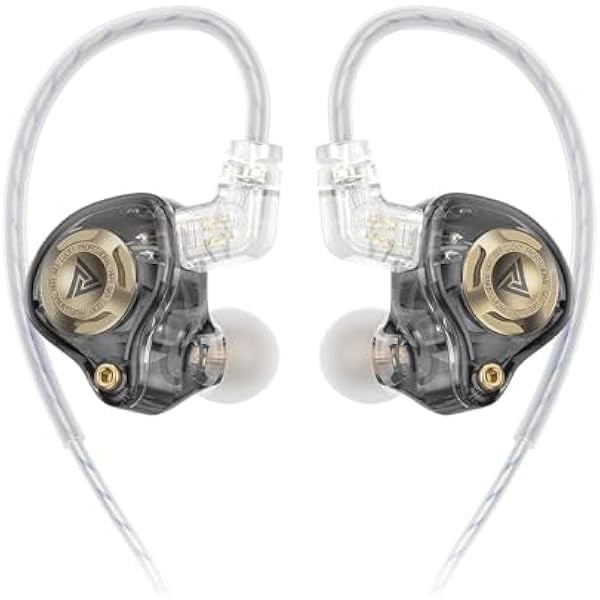 wonima11 Qkz Ak6 Lucky in Ear Monitor, HiFi Wired Earbuds, Tunable Sound Wired Headphones Gaming Earbuds with 3-Level Adjusting Switch, Detachable Cable for Music Gaming Video Calling (Black)