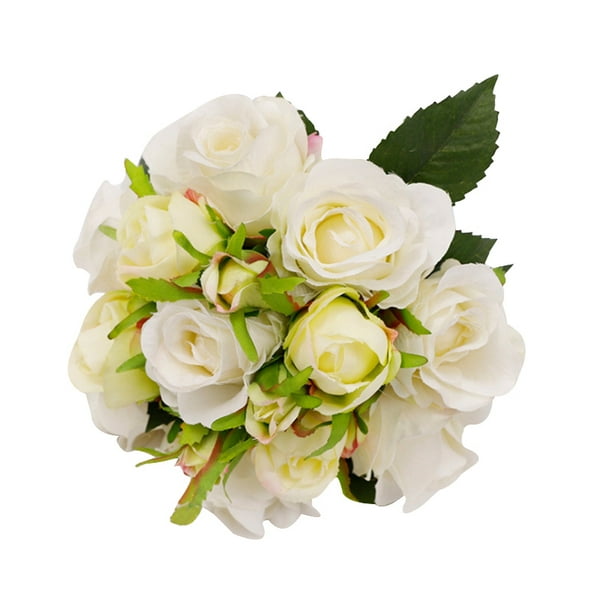 18 Artificial / Bunch Artificial Roses Silkprinted Silk Cloth Roses