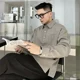 thumbnail image 2 of Camisa superior blanca T Polo Hombre Jersey Ropa de hombre Holgada Formal Negocios Coreano Lujo It Casual Normal Estética Manga larga F, 2 of 4