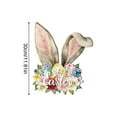 thumbnail image 2 of 2026 New Easter Decorations Door Hanging Sign Wreath Happy EasterBunny Ear Flowers Wooden Door Sign Welcome Seasonal Spring Wreath Sign for Tree, Door, Wall, Party Supplies, 2 of 8