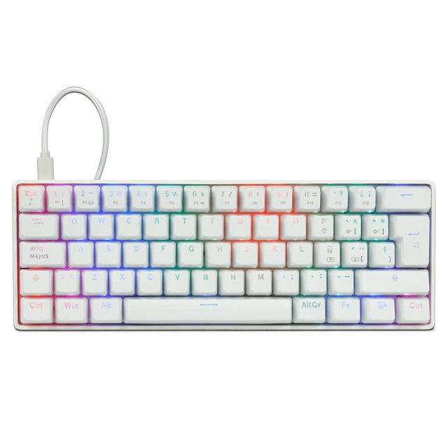 Teclado Mecánico Game Factor KBG560-WH, Iluminación RGB, Switch GameFactor KBG560-WH