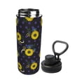 thumbnail image 2 of KLL Sunflowers Pattern 18oz Insulated Water Bottle, Stainless Steel Sports Water Cup Flask with Spout and Handle Lid for Sports Travel Car& School, 2 of 7