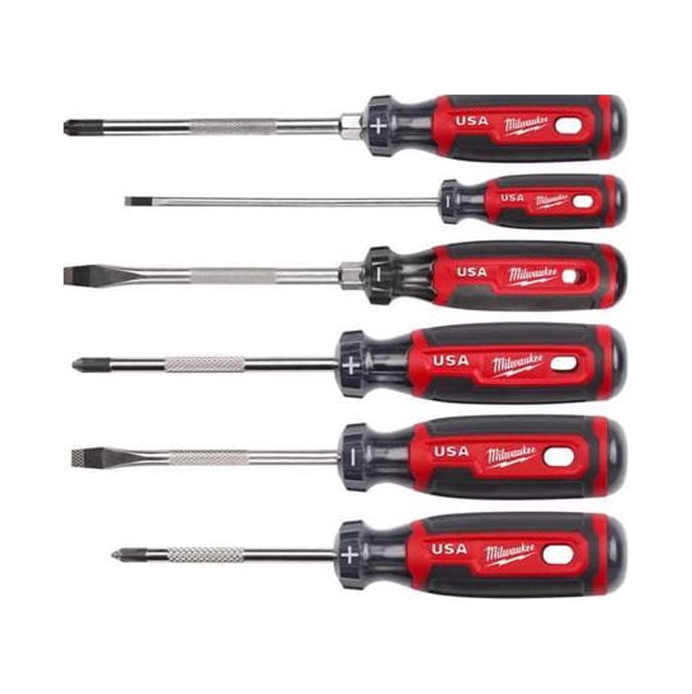 Milwaukee Tool 6PC Cushion Grip Screwdriver Set (USA)