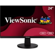 ViewSonic VA2447-MHU 24 Inch Full HD 1080p USB-C Monitor with Ultra-Thin Bezel, AMD FreeSync, 100Hz, Eye Care, 15W Charging, HDMI, and VGA Inputs for Home and Office