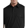 thumbnail image 2 of Harbor Bay by DXL Big and Tall Men's Banded-Hem Polo Shirt, Black, 2XL-Tall, 2 of 5