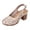 Khaki, variant on Women Sandals Cutout Closed Toe Block Heel Sandals, Adjustable Buckle Slingback Mules, Vintage Platform Mid Heel Casual Dress Shoes