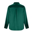 thumbnail image 4 of Pntutb Clearance Womens Tops Single Breasted Long Sleeve Shirt Tops Loose Lapel Shirt Blouse Green XXL, 4 of 6