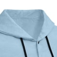 thumbnail image 6 of JUUYY Men's Button Down Hooded Shirts Relaxed Fit Solid Color Lightweight Long Sleeve Drawstring Casual Stylish Shirt Top with Pocket Sky Blue S, 6 of 9