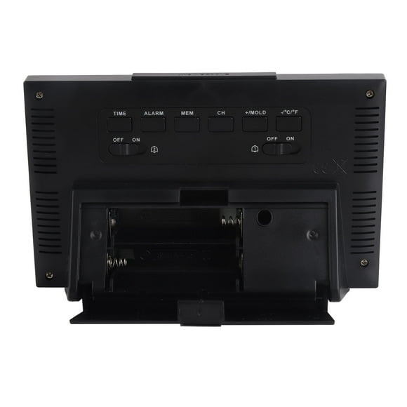 Weather Clock, Weather Clock 3 Channels 12 24 Hour Format Low Battery Warning for Indoor