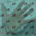 thumbnail image 3 of Teal Tulle Curtains with Rod Pocket, Kittens Pink Hearts Animal Design with Valentines Inspirations, Sheer Drape for Wedding Party 2 Panels, 7 Sizes, Teal Pink Dark Blue, by Ambesonne, 3 of 3