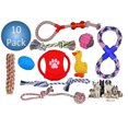 thumbnail image 1 of Dog Toys HUOGUO, paquete de 10 unidades para perros grandes, juguetes duraderos para masticar, 1 of 5