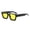 Yellow, variant on Thick Square Retro Sunglasses UV400 Protection Lightweight Outdoor Driving Shades Unisex