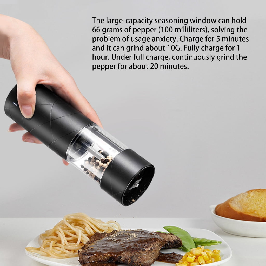 Electric Coffee Pepper Grinder Cordless Operation Multipurpose Kitchen Salt Mill