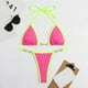 thumbnail image 5 of Conjuntos de bikini Prolriy para mujer, bikini de verano, tela cómoda, traje de baño de playa, conjunto de traje de baño dividido para mujer, trajes de baño para mujer, rosa fuerte M, 5 of 5