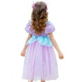 thumbnail image 2 of Girls Mermaid Costume Princess Dress Puff Sleeve Halloween Evening Gown, 3-9 year, 2 of 6