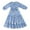 Bleu Clair, variante sur Coerni Robes à Taille Basse pour Filles Manches Longues Fermeture Éclair Robe Imprimée Florale Mignonne Jupe Ligne A Décontractée Été Superposée