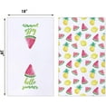 thumbnail image 2 of Hello Summer Watermelon Kitchen Towels Dish Towels, 16x28 Inch Summer Lemon Pineapple Decoration Hand Towels Set of 2, 2 of 6