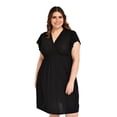 thumbnail image 1 of Vestido manga con volantes Roman Fashion /Tallas Extras, 8867-SO (Negro) negro 38, 1 of 6