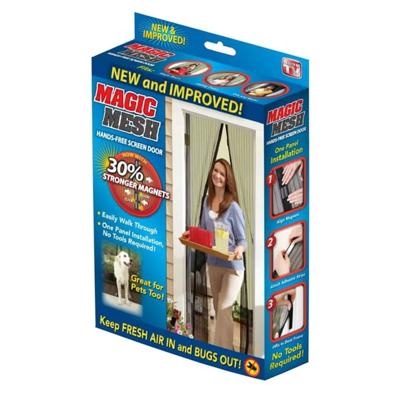 Magic Mesh Deluxe Hands-Free Screen Door, 1 Door