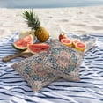 thumbnail image 5 of Outdoor Pillow Cover Boho Tribal Floral Pattern Set of 2 Waterproof Throw Pillowcases Vintage Ethnic Style Decorative Patio Furniture Pillows for Couch Garden Indoor & Outdoor Use, 5 of 9