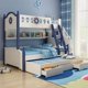 thumbnail image 3 of Wooden Bunk Bed For Children From 5 To 8 Years Old Northern European Style Modern Girl Bedroom Furniture Simple Kid's Bed My Lux Decor Round, 3 of 11