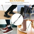 thumbnail image 3 of FSJZC Extra Long Adjustable Handle Metal Shoe Horn Silver, 25", 3 of 8