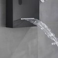 thumbnail image 6 of CES Shower Panel Tower System Stainless Steel Multi-Function Shower Panel with Spout Rainfall Waterfall Massage Jets Tub Spout Hand Shower for Home Hotel Resort Split Type Black (Split, Black), 6 of 9