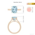 thumbnail image 4 of Angara Natural 2.45 Ct. Aquamarine with Diamond Solitaire Ring in 14K Rose Gold for Women (Ring Size: 3), 4 of 9