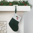 thumbnail image 5 of Zmeidao Christmas Stockings with Initial, Small Embroidered Letter Knit Green White Christmas Stocking Letter Monogram Hanging Xmas Stockings for Family Christmas Tree Fireplace Decoration, 5 of 5