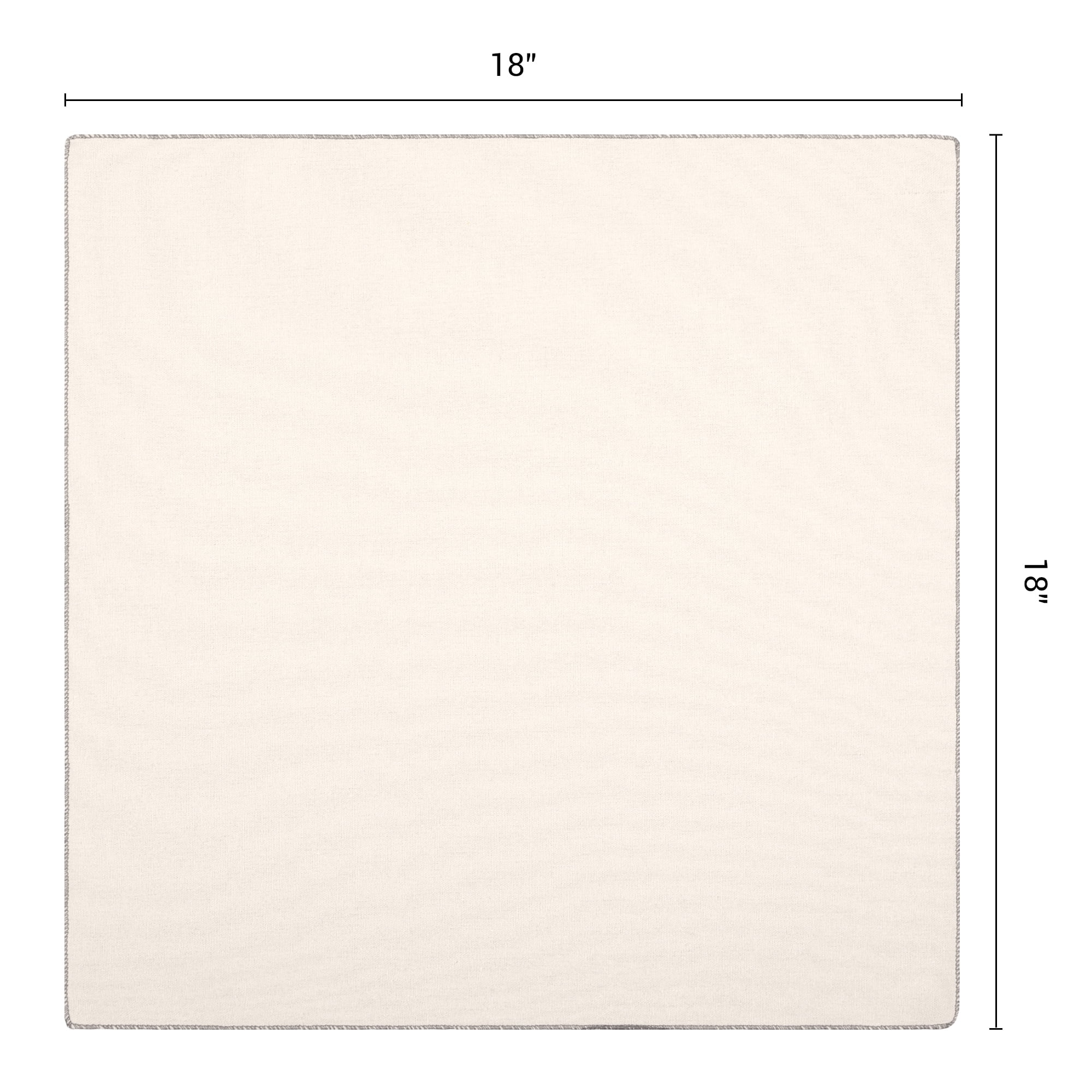 Unique Bargains 12Pcs Cotton Washable Dinner Cloth Napkins Beige 18x18inch