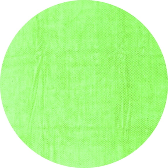 Ahgly Company Indoor Round Abstract Green Modern Area Rugs, 7' Round