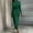 Green, variant on YHAJDS Women's Casual Dress,Women's Dresses Long Sleeve Dress Solid Color High Neck Slim Maxi Dress Elegant Fall Dresses for Women Formal Waist Cinched Long Dress