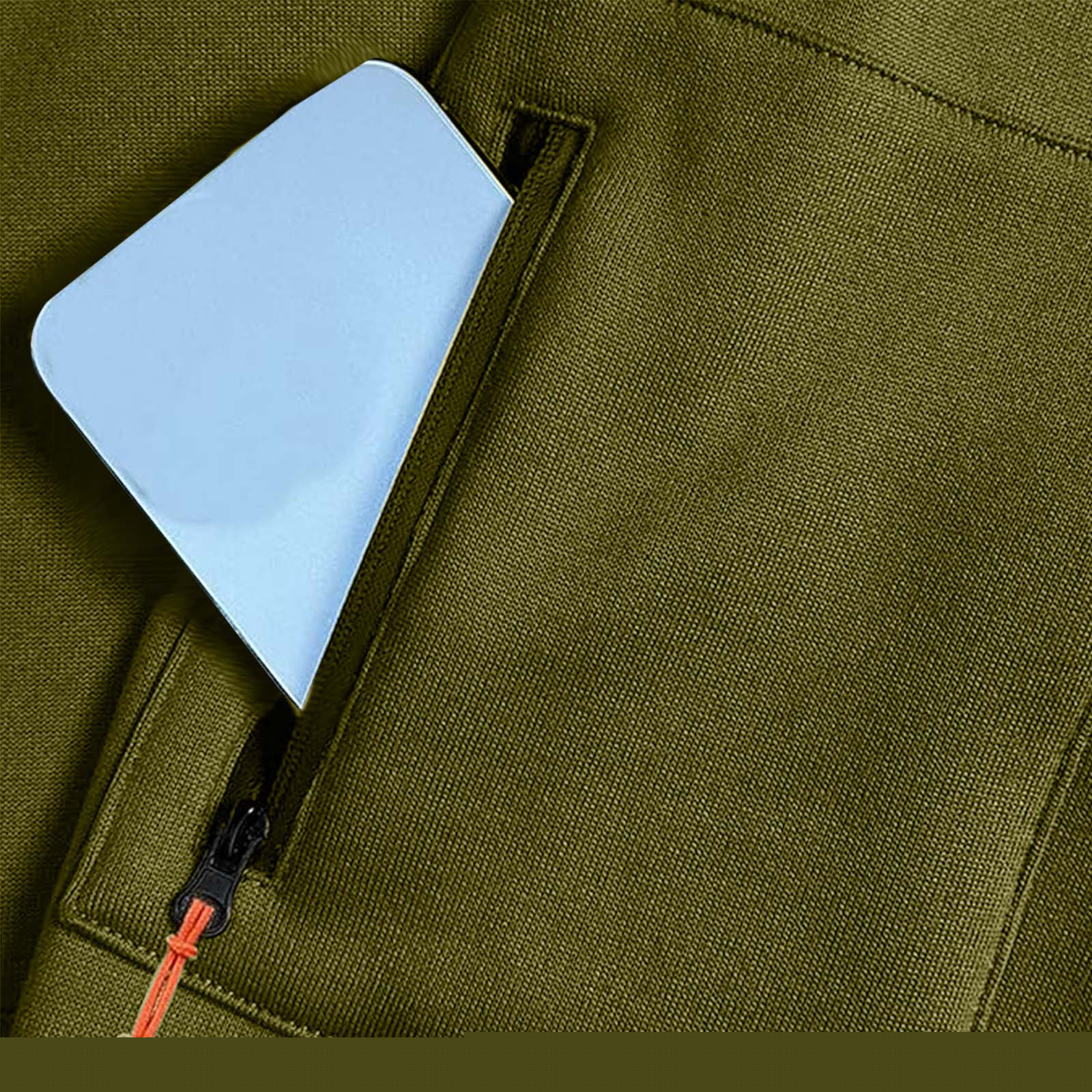 thumbnail image 3 of Ceisia Men's Fleece-Lined Half-Zip Hooded Sweatshirt with Multi-Pockets for Casual & Work Wear Army Green L Gifts, 3 of 6