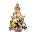 thumbnail image 2 of Árbol De Navidad De Pvc Mini árbol de Navidad dorado con luces, 27 x 14,5 x 14 cm, adorno de escritorio para decoración del hogar y fotografía (1 unidad) JASKFLY, 2 of 6