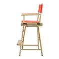 thumbnail image 3 of Casual Home 24" Director's Chair Natural Frame with Orange Canvas, Counter Height, 3 of 5