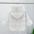thumbnail image 4 of NAISIBABY Girls Faux Fur Coat with Hooded, Thicken Warm Zipper Long Sleeve Winter Fashion Fuzzy Jacket Outwear White 7T, 4 of 4