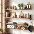 thumbnail image 2 of Repisas Flotantes de Pared, Juego de 6 Estantes Flotantes para Baño, Cocina, Sala y Dormitorio, Repisas de Almacenamiento, Decorativas y Resistentes para Organización del Hogar, 2 of 4