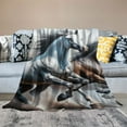 thumbnail image 2 of COMIO Horse Blanket for Women - Galloping Running Wild Horses Print Couch Throw Blanket Super Soft Plush Comfort Warm Sherpa Bed Blankets Gifts for Men Adults, 2 of 6