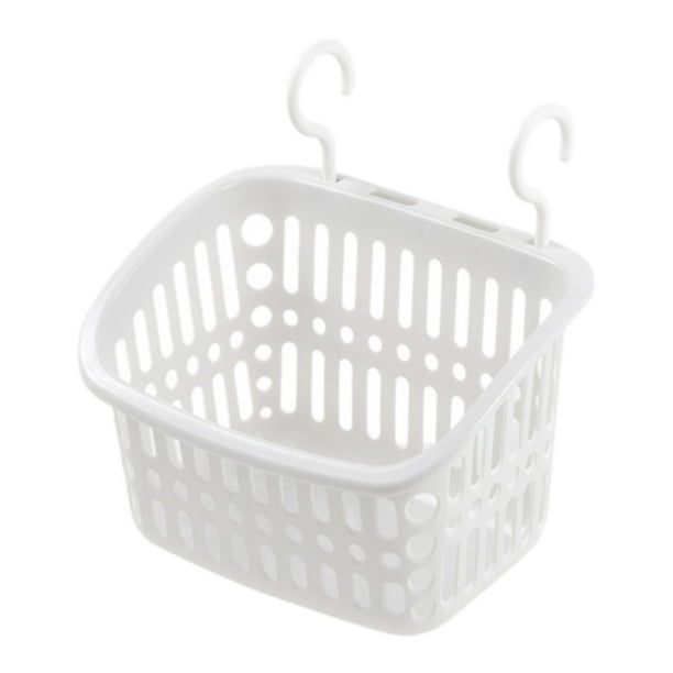 Organizador de cesta de ducha colgante, resistente, soporte para artículos diversos de baño, almacenamiento portátil Blanco gris