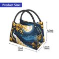 thumbnail image 2 of Honeii Moonlit Golden Tree Peacock Print Cooler Bag Insulated, Large Leakproof Soft Sided Portable Cooler Bag,Lunch Box Lunch Bag, 2 of 6