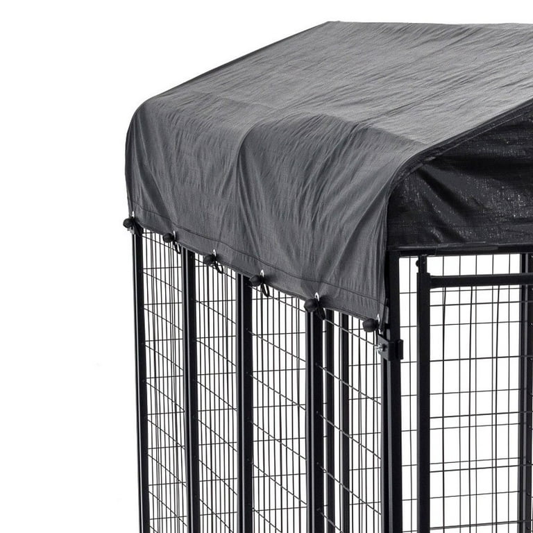 Lucky Dog Uptown Welded Wire Outdoor Dog Kennel with Cover